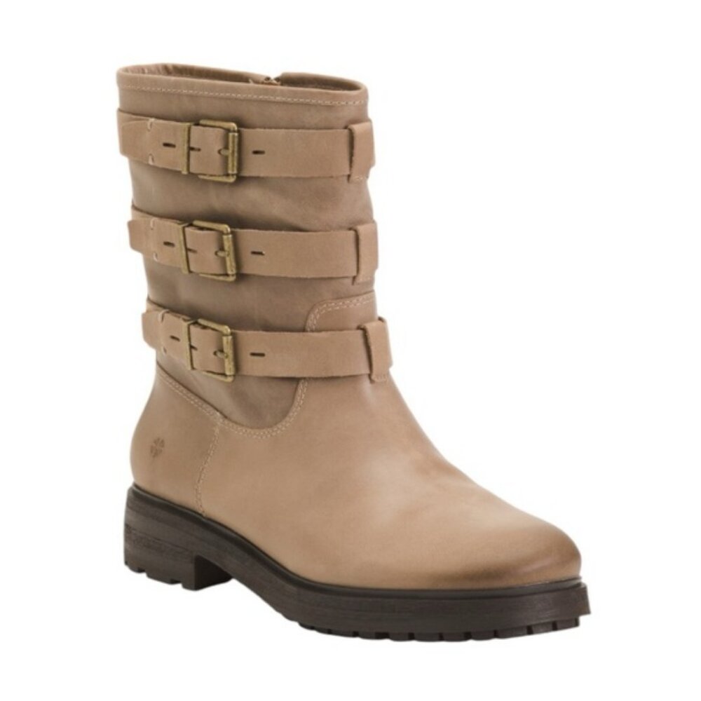 Lucky Brand Cheviss Leather Moto Boot